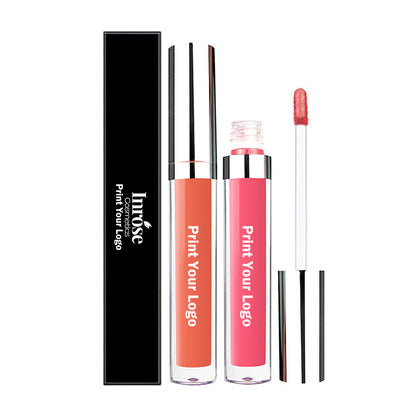 49 Color Nude Lip Gloss High Pigmented Waterproof Lip Glaze Vegan Silver Tube