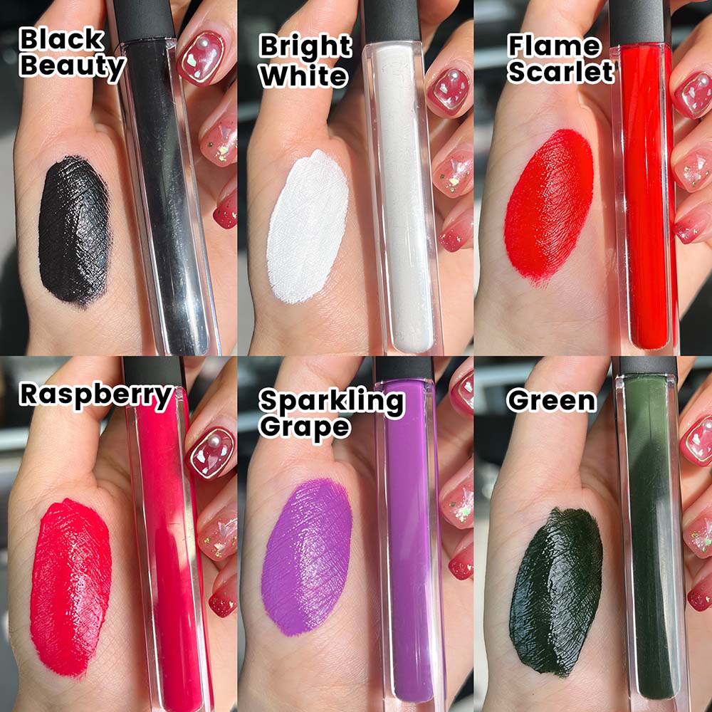 6 Colors Green Black Liquid Matte lipstick Long-lasting Face Paint OEM ODM