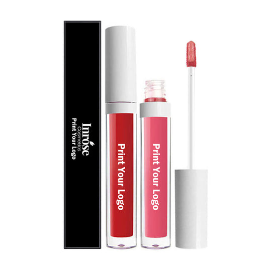 49 color nude lip gloss high pigmented lip glaze shimmer vegan white tube