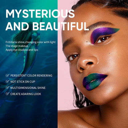 Mermaid Lip Gloss Chameleon Lip Glaze Holographic Eyeshadow Glitter Vegan