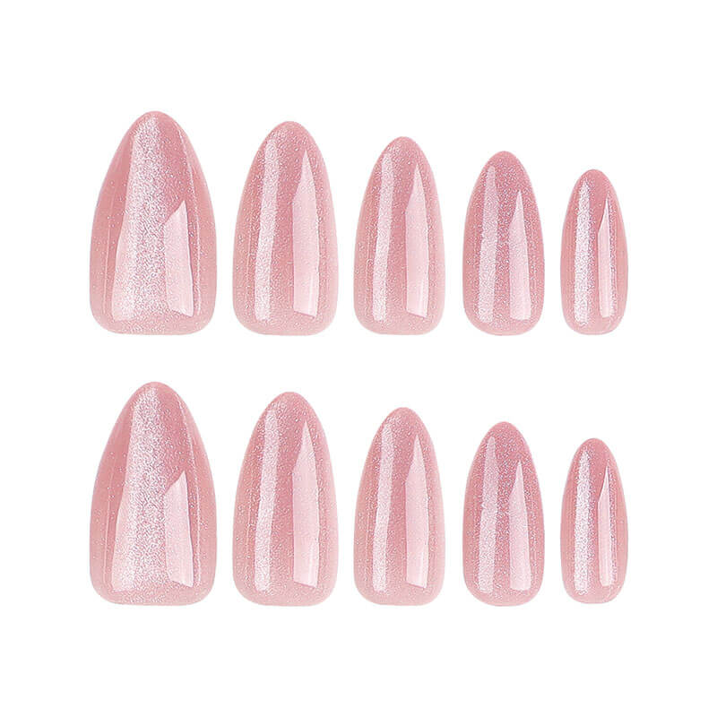 Fake nails removable nail art nude pink girly wearable nails 24pcs