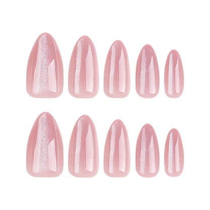 Fake nails removable nail art nude pink girly wearable nails 24pcs