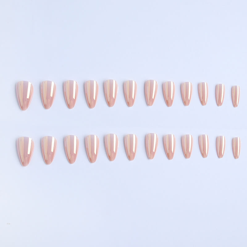 Wearable nails press on nails mermaid nail art tablets 24pcs
