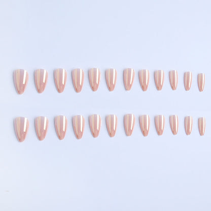 Wearable nails press on nails mermaid nail art tablets 24pcs