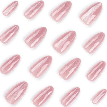 Fake nails removable nail art nude pink girly wearable nails 24pcs