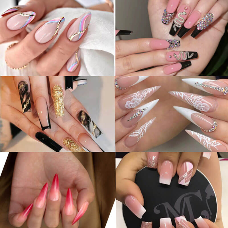 Press on nail collection manicure nail patch fake nail 24pcs