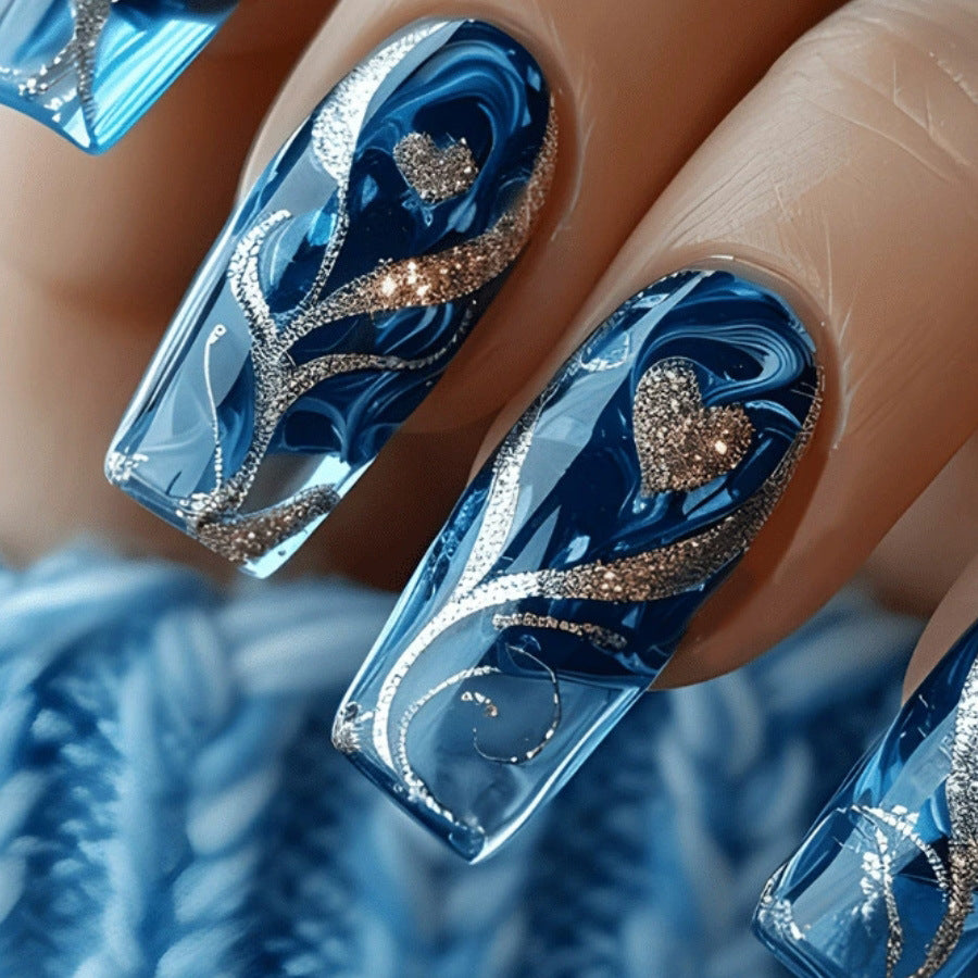 Press On Nails Fake Nails Art Accessories Nail Patch Manicure Wearable 24 Pieces