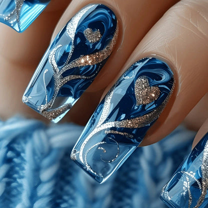 Press On Nails Fake Nails Art Accessories Nail Patch Manicure Wearable 24 Pieces