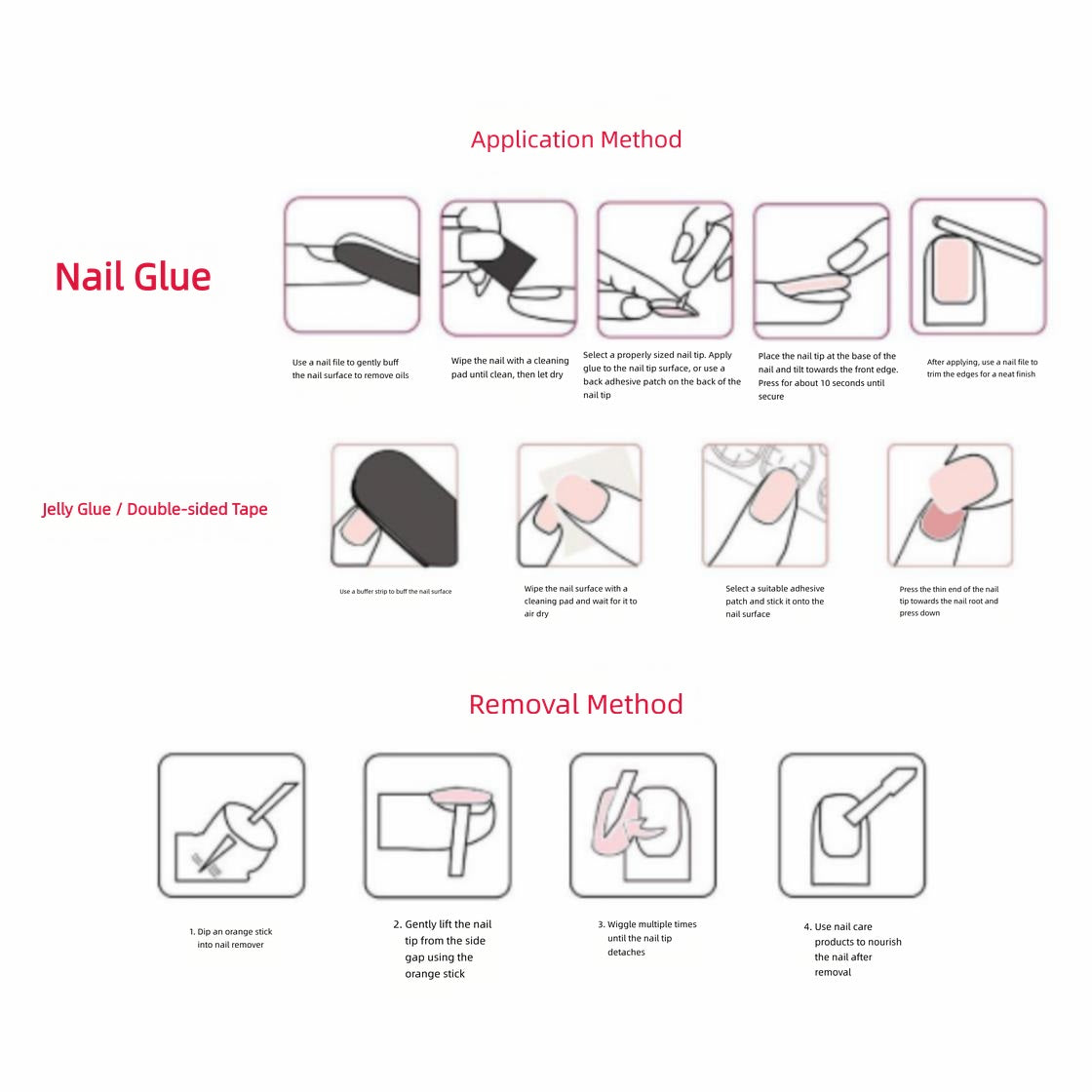 Press On Nails Fake Nails Art Accessories Nail Patch Manicure Wearable 24 Pieces