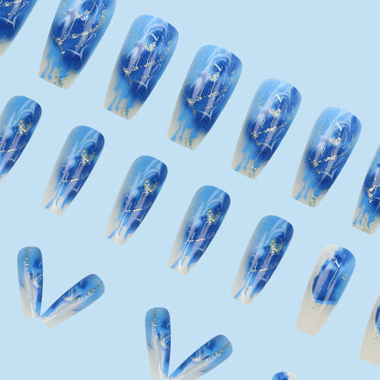 Press On Nails Fake Nails Art Accessories Nail Patch Manicure Wearable 24 Pieces