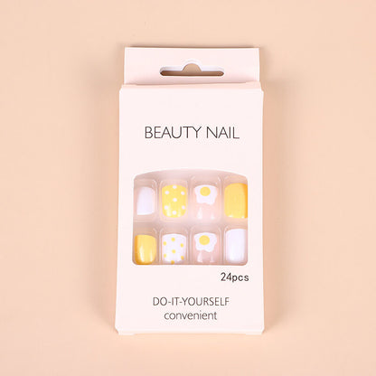 Salon press on nails long gems women false nails diamond
