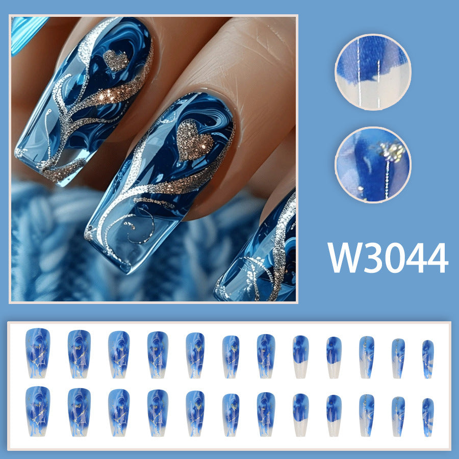 Press On Nails Fake Nails Art Accessories Nail Patch Manicure Wearable 24 Pieces