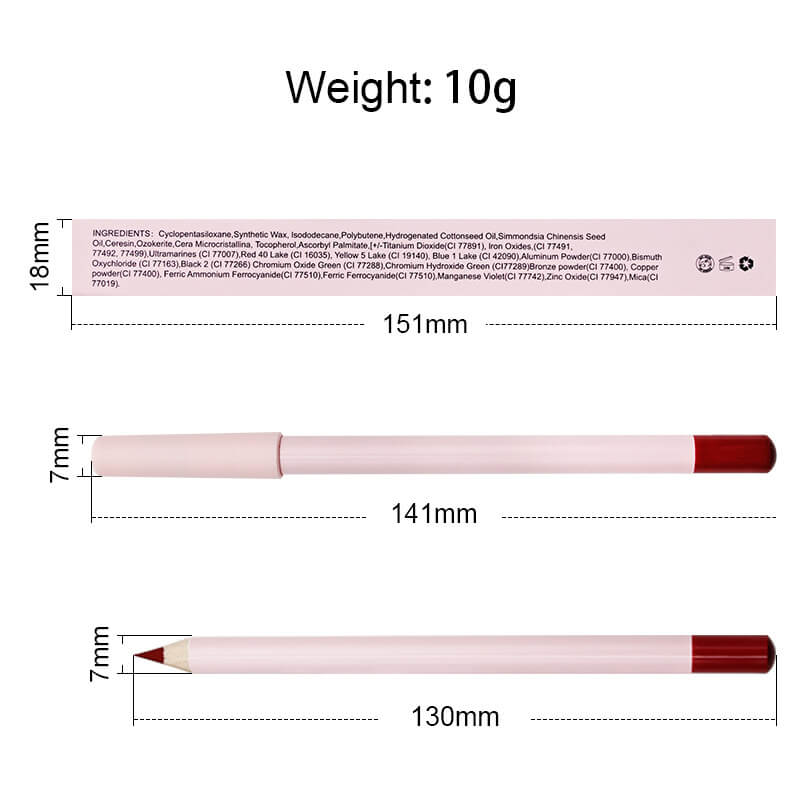 26 Color Pink Lip Liner Matte Cream Nude High Pigmented Lip Pencil
