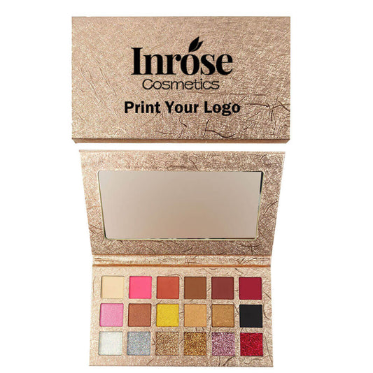 18 color gold eyeshadow palette matte waterproof long lasting
