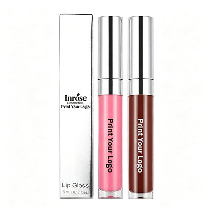 20 Color High Shine Lip Gloss Nude Lip Glaze High Pigmented Plumping Vegan