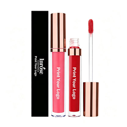 49 Color Lip Gloss Nude Lip Glaze High Pigmented Shimmer Waterproof Gold Tube