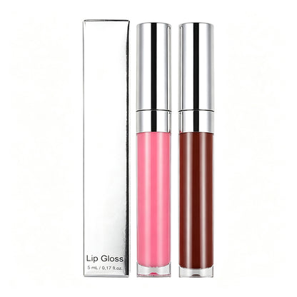 20 Color High Shine Lip Gloss Nude Lip Glaze High Pigmented Plumping Vegan