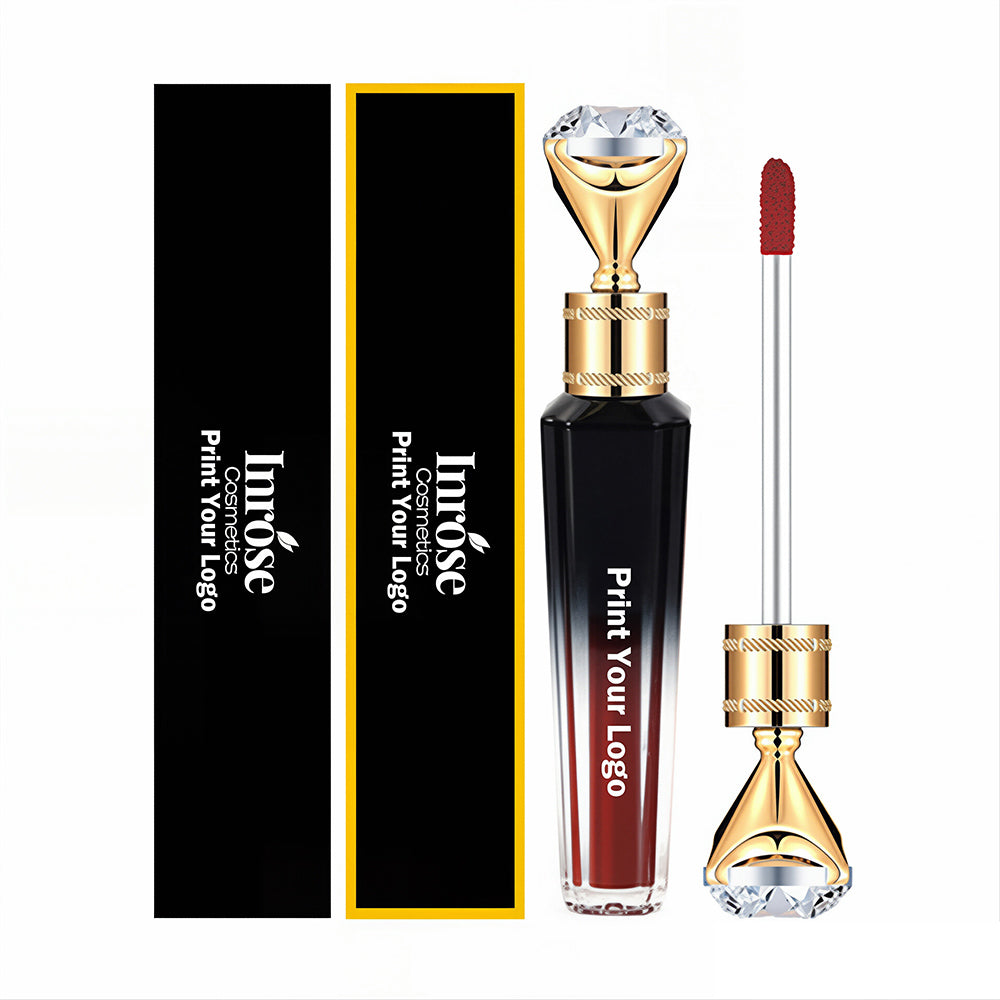 55 Color Matte Liquid Lipstick Non-Stick Natural Long Wear Gradient Gold Tube