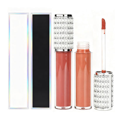 40 Color Lip Gloss Lip Glaze Nude Plumping High Pigment Diamond Silver Tube
