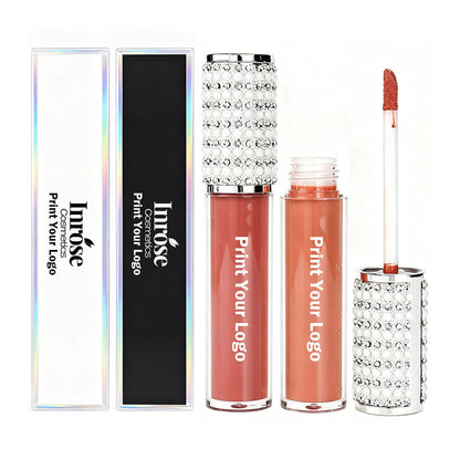 40 Color Lip Gloss Lip Glaze Nude Plumping High Pigment Diamond Silver Tube