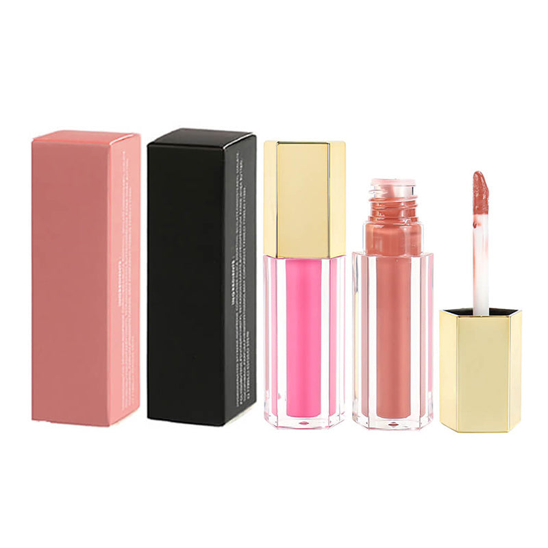 40 color lip gloss lip tint nude shimmer long lasting sweet scent gold tube
