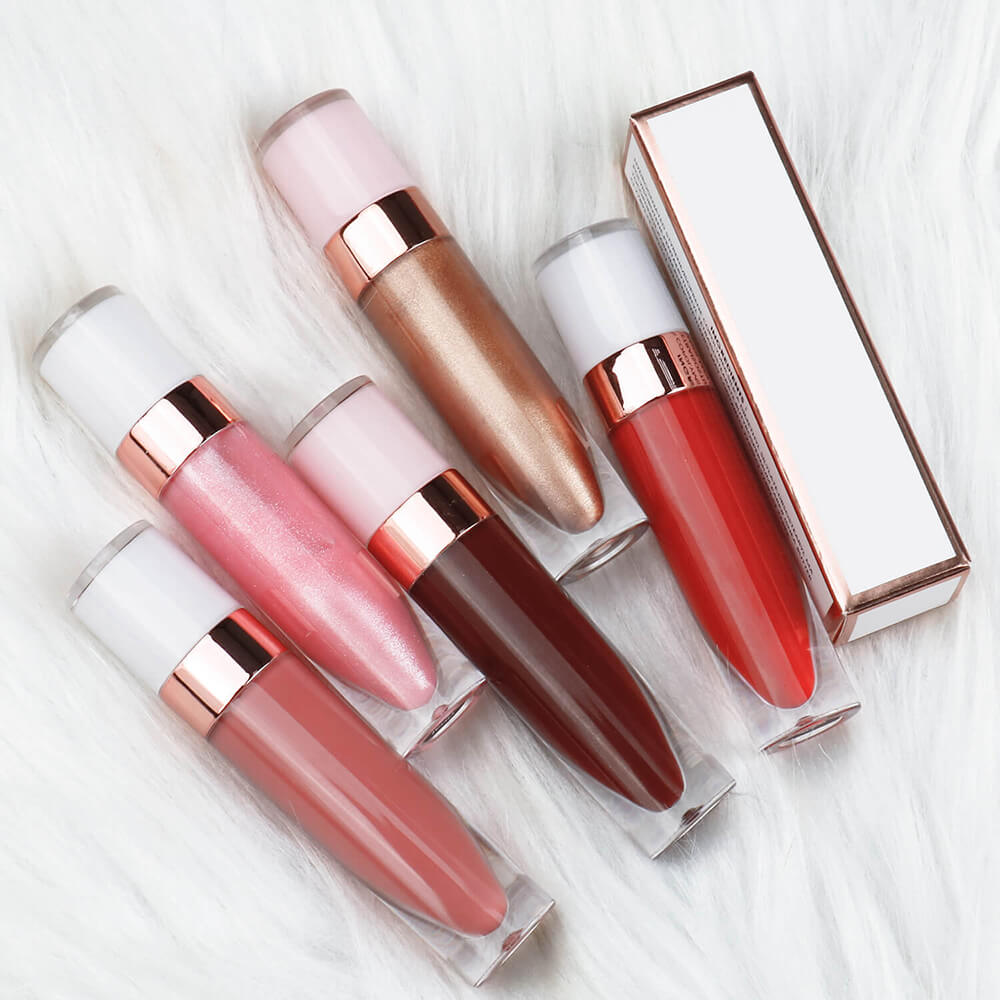40 Color Nude Lip Gloss High Pigmented Shimmer Lip Glaze Moisturizing