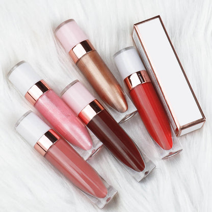 40 Color Nude Lip Gloss High Pigmented Shimmer Lip Glaze Moisturizing