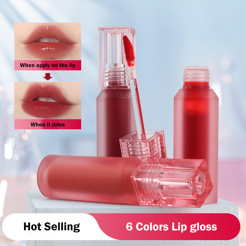 6-Color Lip Gloss Water-Mist Lip Tint Long-Lasting Matte Lipstick Moisturizing