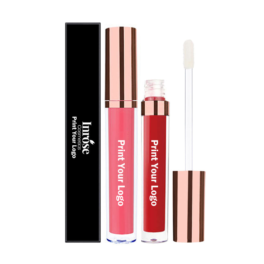 49 Color Lip Gloss Nude Lip Glaze High Pigmented Shimmer Waterproof Gold Tube