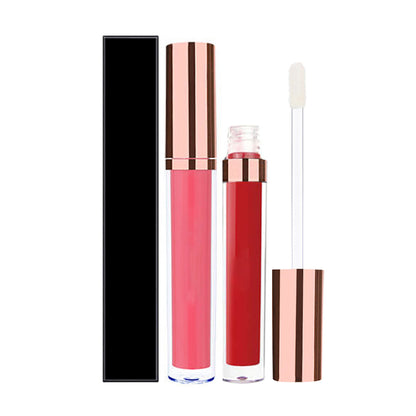 49 Color Lip Gloss Nude Lip Glaze High Pigmented Shimmer Waterproof Gold Tube