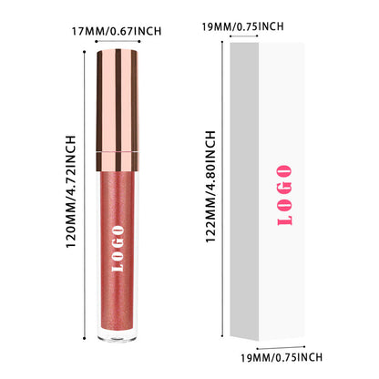 49 Color Lip Gloss Nude Lip Glaze High Pigmented Shimmer Waterproof Gold Tube