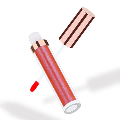 49 Color Lip Gloss Nude Lip Glaze High Pigmented Shimmer Waterproof Gold Tube