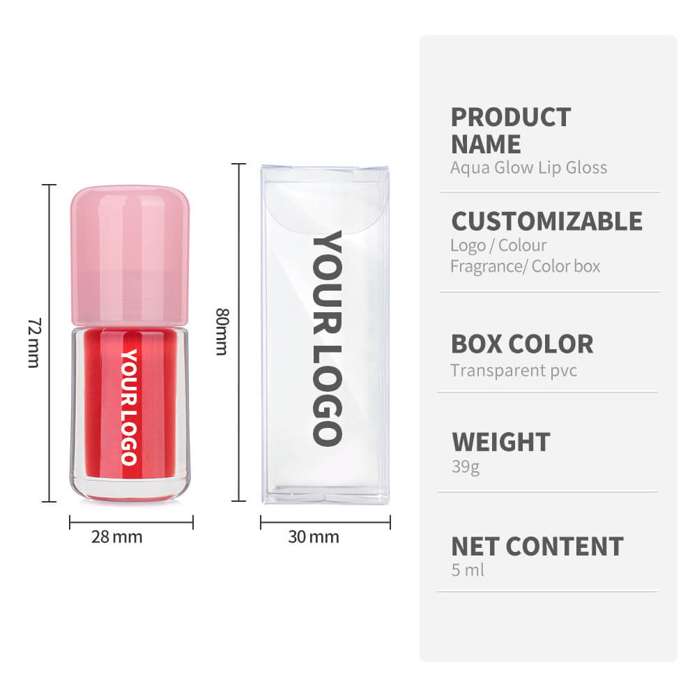 12-Color Nude Lip Gloss Moisturizing Lip Tint High Pigmented Private Label