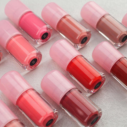 12-Color Nude Lip Gloss Moisturizing Lip Tint High Pigmented Private Label