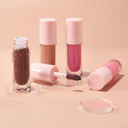 16 color nude lip gloss moisturizing lip glaze high pigment vegan