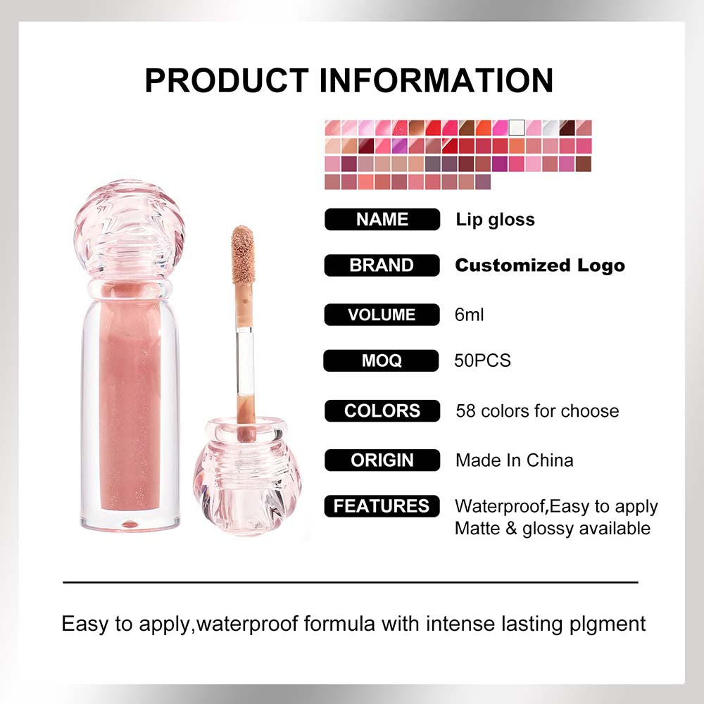 27-Color Berry Brown Lip Gloss Hydrating Lip Glaze High Pigment Non-sticky
