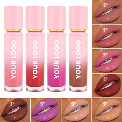 27-Color Nude Lip Gloss Hydrating Lip Glaze High Pigmented Cruelty Free