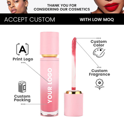 27-Color Nude Lip Gloss Hydrating Lip Glaze High Pigmented Cruelty Free