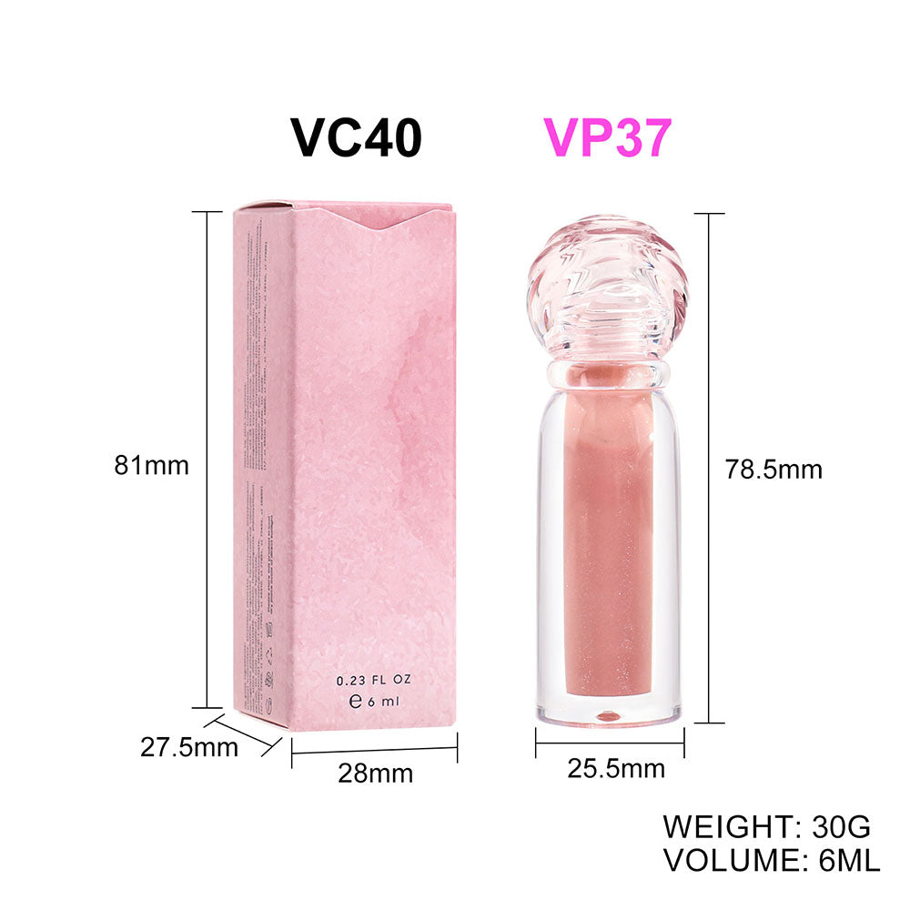 27-Color Berry Brown Lip Gloss Hydrating Lip Glaze High Pigment Non-sticky