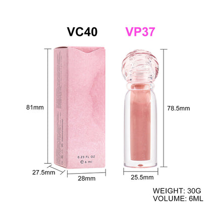 27-Color Berry Brown Lip Gloss Hydrating Lip Glaze High Pigment Non-sticky