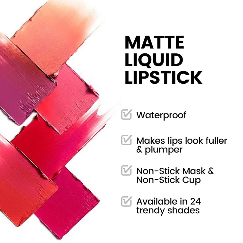 38-color Nude Liquid Lipstick Matte Non-Sticky Transfer-Proof Custom Vegan