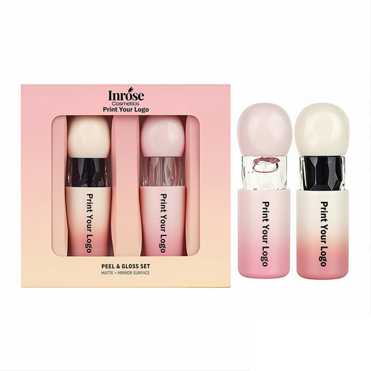 2-Piece Peel-Off Lip Stain Set Matte Lipstick & Lip oil Waterproof Private Label