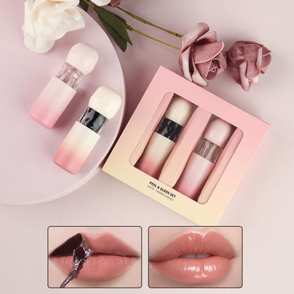 2-Piece Peel-Off Lip Stain Set Matte Lipstick & Lip oil Waterproof Private Label