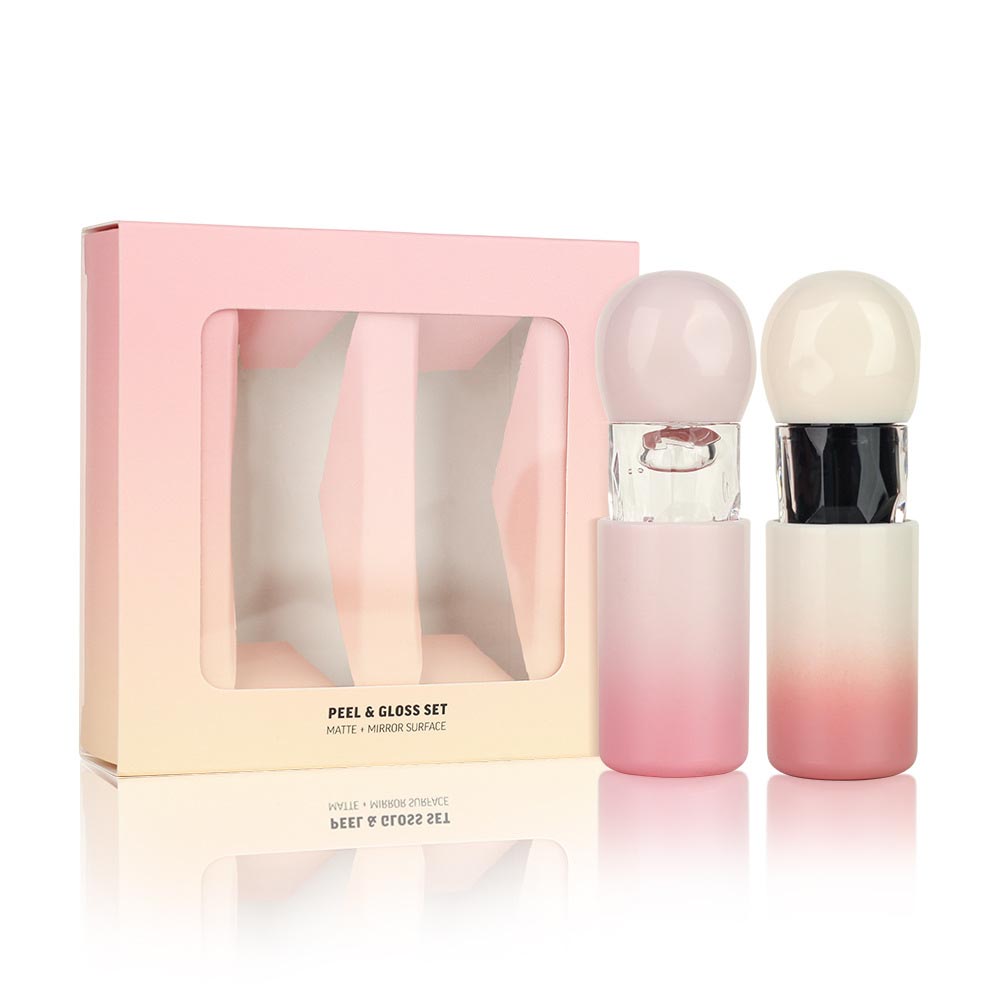 2-Piece Peel-Off Lip Stain Set Matte Lipstick & Lip oil Waterproof Private Label