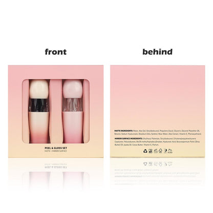 2-Piece Peel-Off Lip Stain Set Matte Lipstick & Lip oil Waterproof Private Label