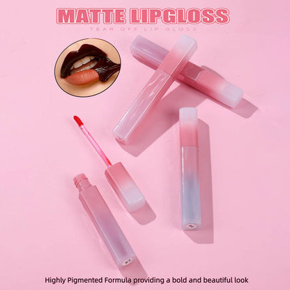 4-color Peel-off Lip Stain Waterproof Matte Lip Gloss Daily Wear Cruelty-free