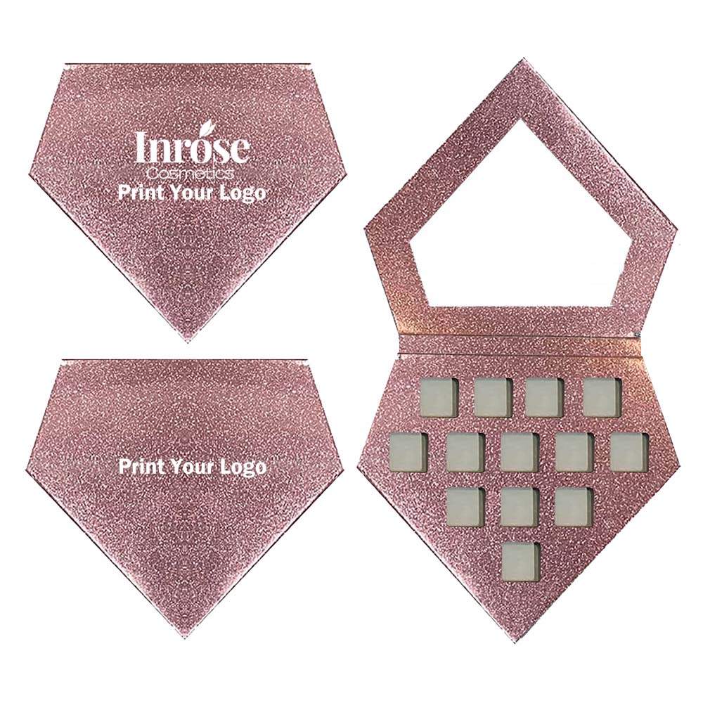 13 Color Diy Diamond Eyeshadow Palette Square Color 22Mm High Pigmented