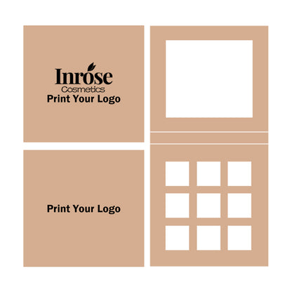 9 Color Diy Eyeshadow Palette Square Color 22Mm High Pigmented Waterproof