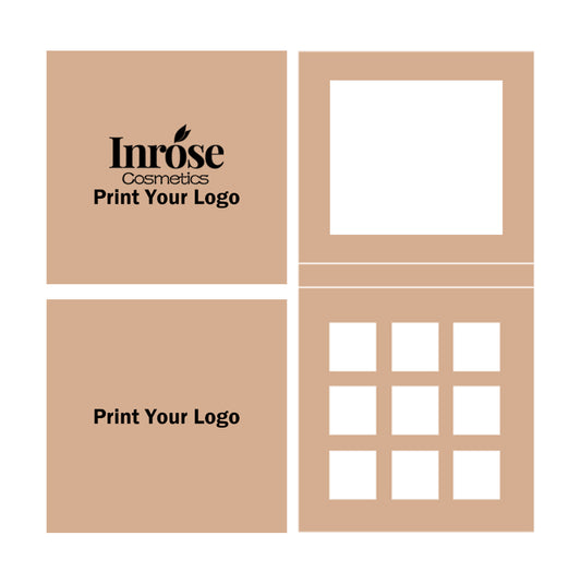 9 color DIY eyeshadow palette square color 22mm high pigmented waterproof