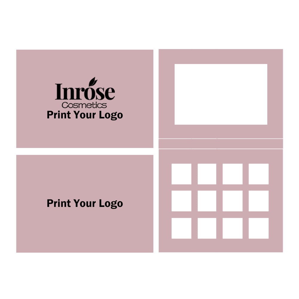 12 Color Diy Eyeshadow Palette Square Color 22Mm High Pigmented Waterproof